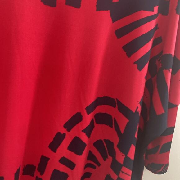 Clara Sun Woo NWT women’s size XS red and black print top - Picture 3 of 5